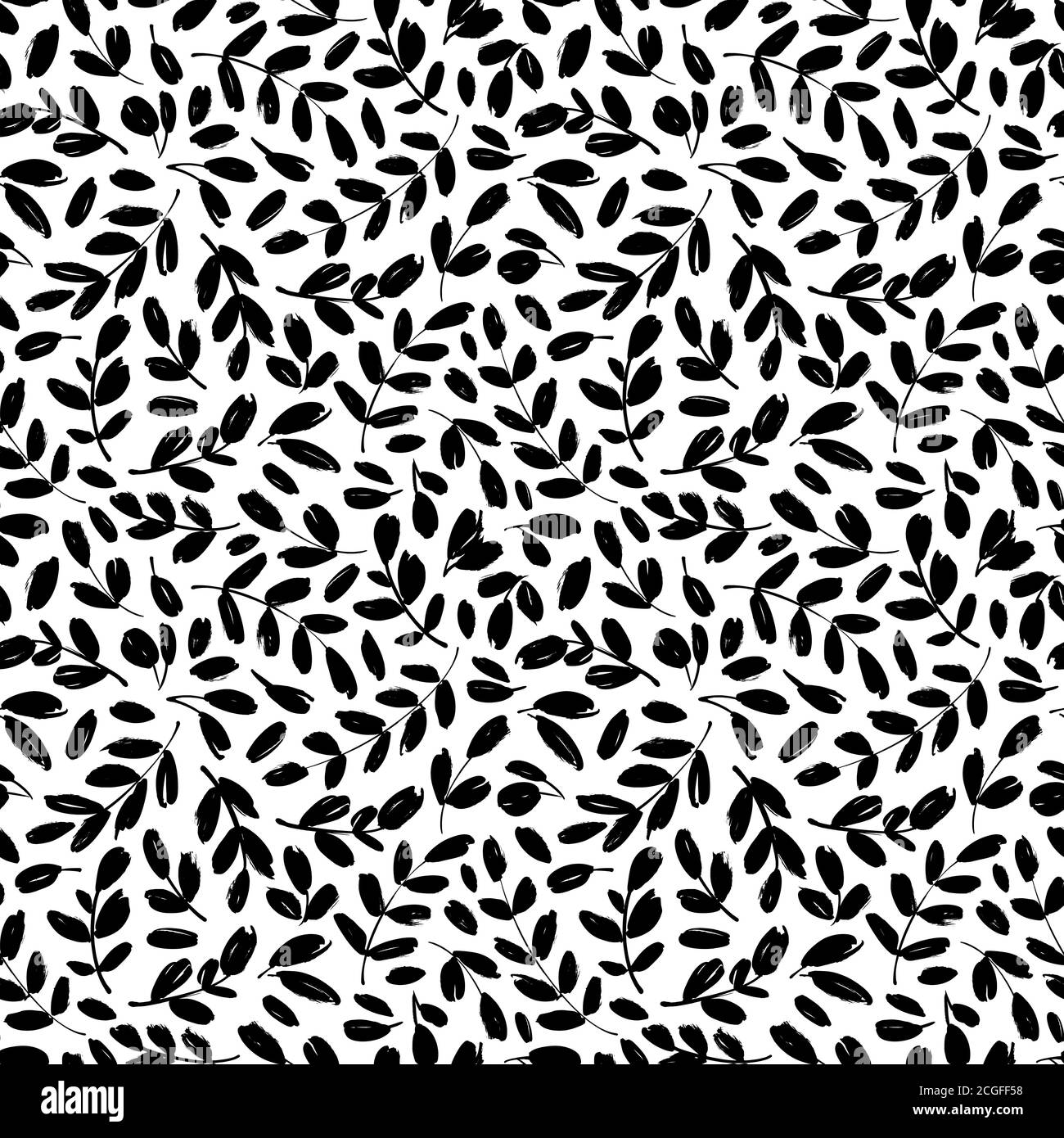 Leaves and branches vector seamless pattern Stock Vector Image & Art ...