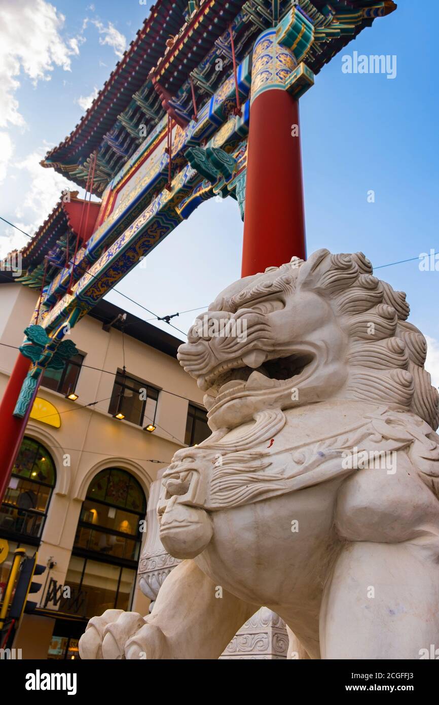 Chinatown entrance Antwerp Belgium Stock Photo