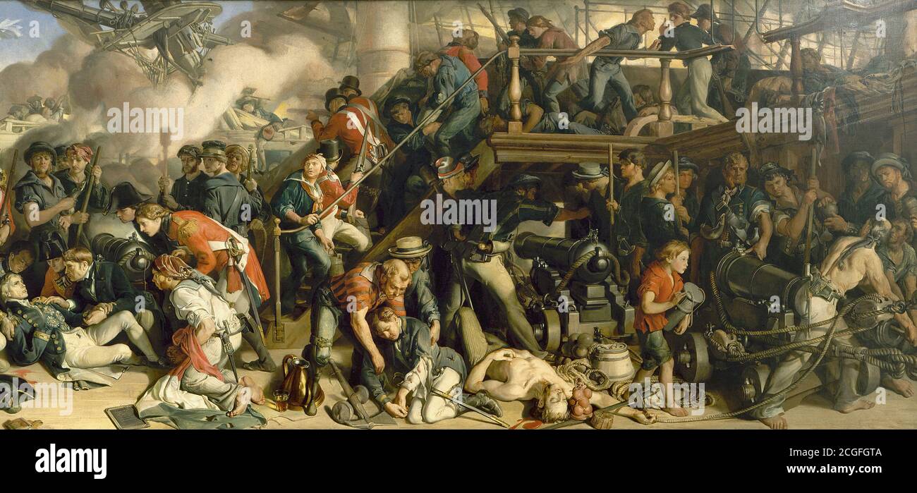 Maclise Daniel - the Death of Nelson 3 (Right Side) - British School - 19th  Century Stock Photo