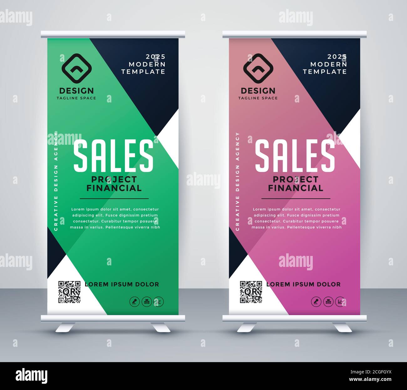 Business Roll Up Banner Or Standee Design Template Stock Vector Image Art Alamy