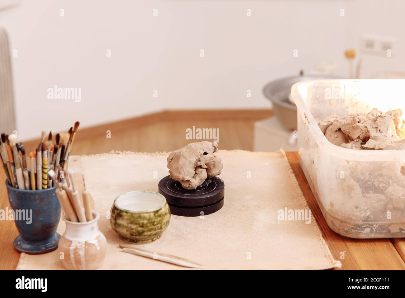 DIY Creating a Cup from clay by hand molding. Step 1. Take the clay