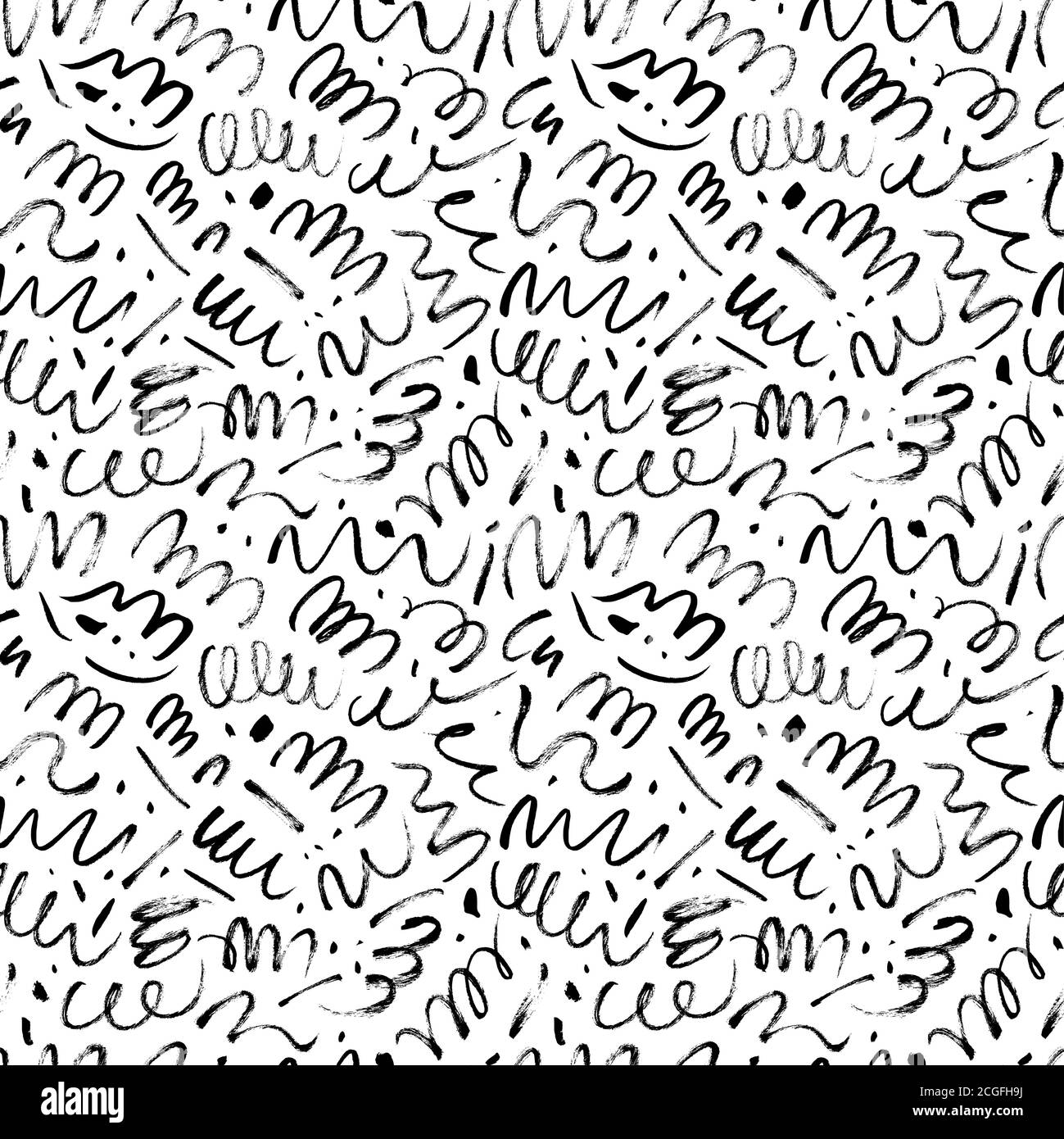 Swirled brush strokes vector seamless pattern Stock Vector Image & Art ...