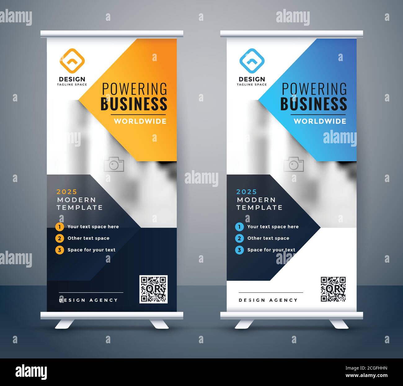 stylish company business roll up banner design Stock Vector Image In Retractable Banner Design Templates