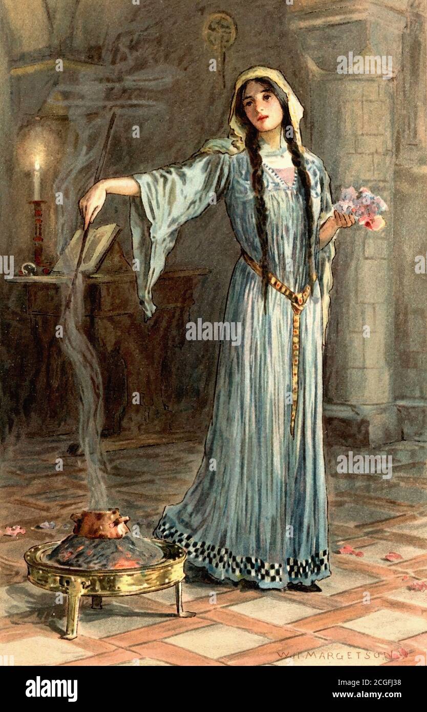 Margetson William Henry - Morgan Le Fay - British School - 19th  Century Stock Photo