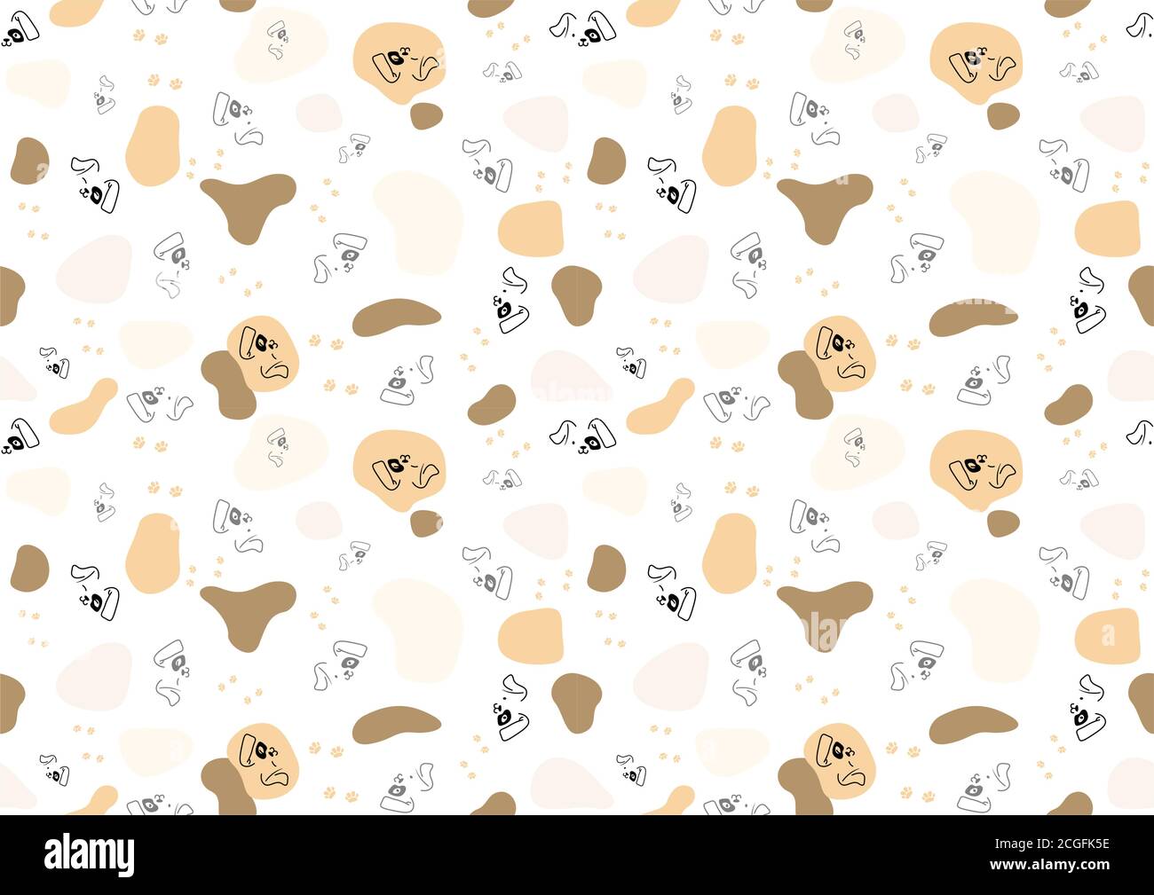 Seamless Baby Pattern with Dog Face Stock Vector Image & Art - Alamy