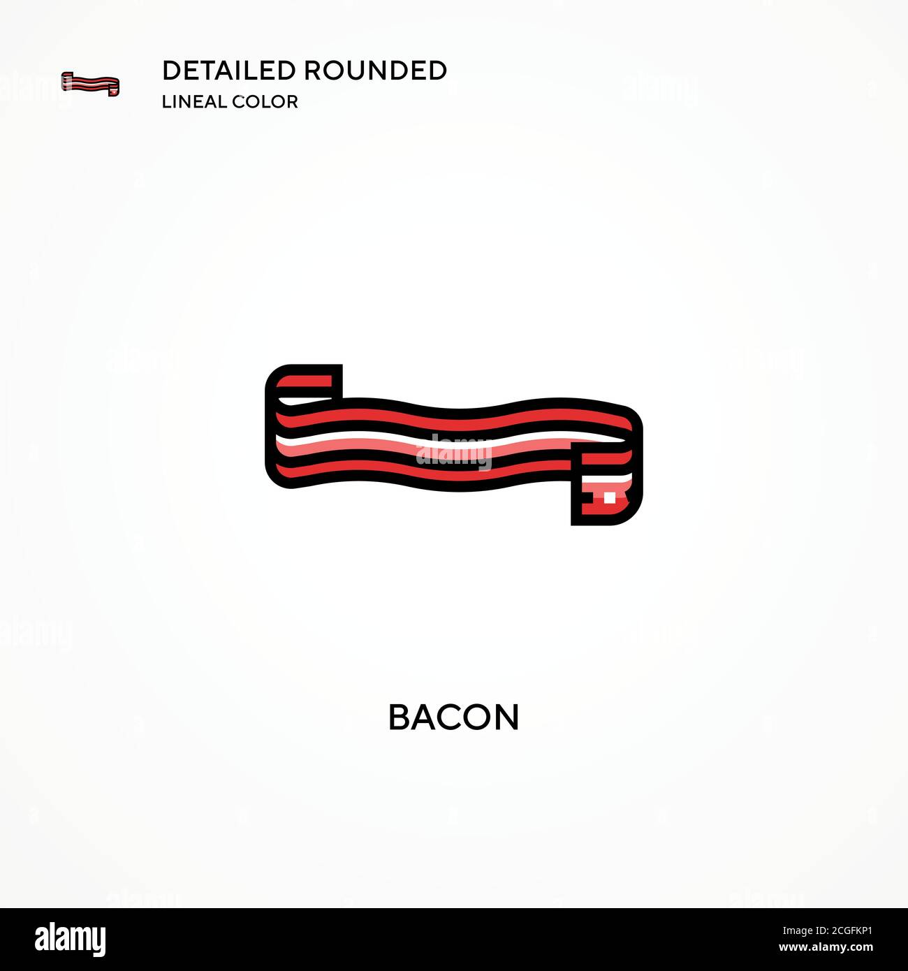 Streaky bacon cooked Stock Vector Images Alamy