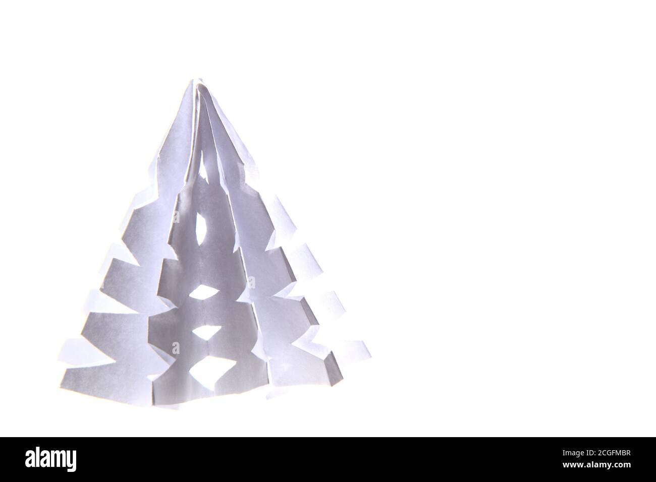 paper christmas tree isolated on the white background Stock Photo - Alamy