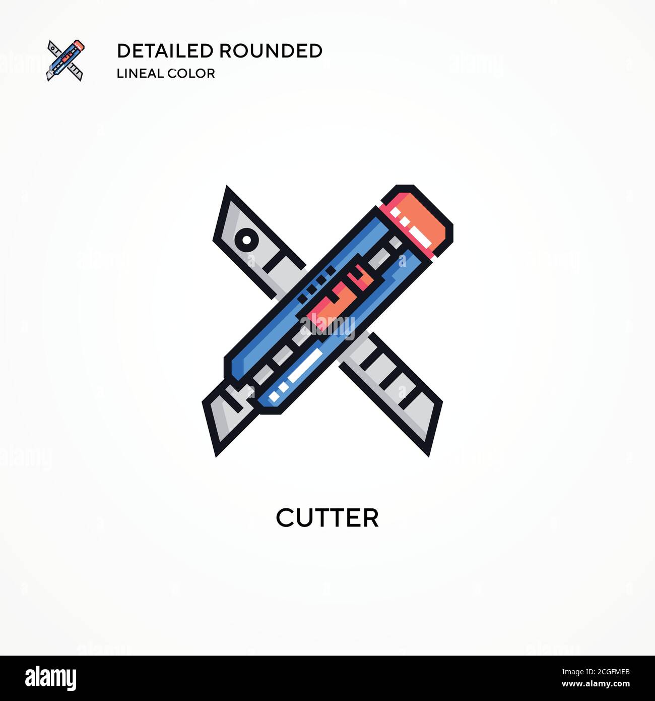 Cutter vector icon. Modern vector illustration concepts. Easy to edit ...