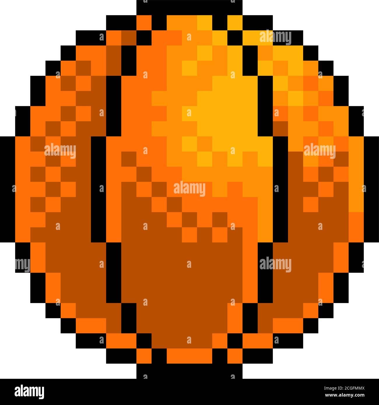 Basketball Ball Pixel Art Sports Game Icon Stock Vector Image & Art - Alamy