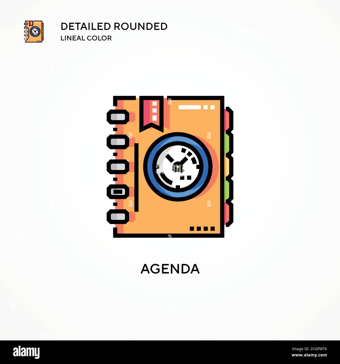 Agenda vector icon. Modern vector illustration concepts. Easy to edit ...