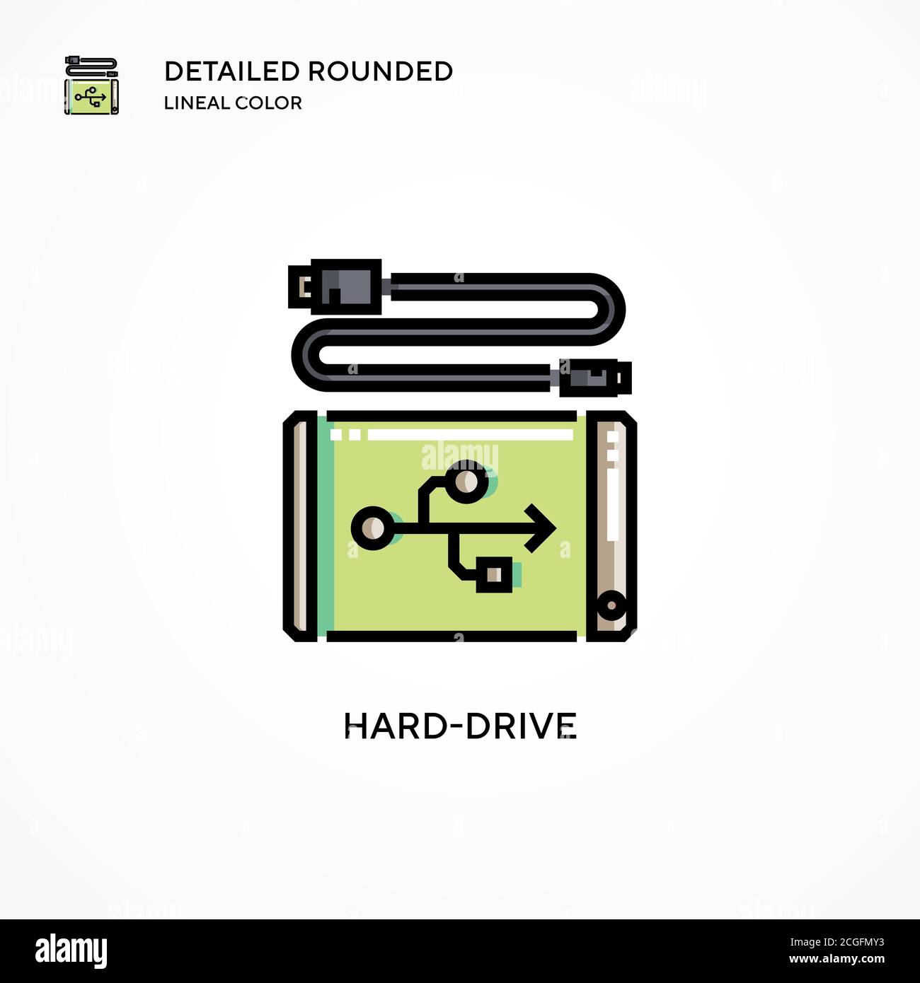 Hard-drive vector icon. Modern vector illustration concepts. Easy to edit and customize. Stock Vector