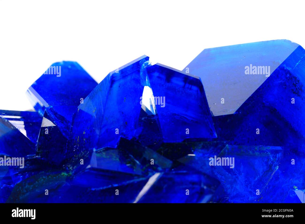 blue vitriol mineral isolated on the white background Stock Photo Alamy