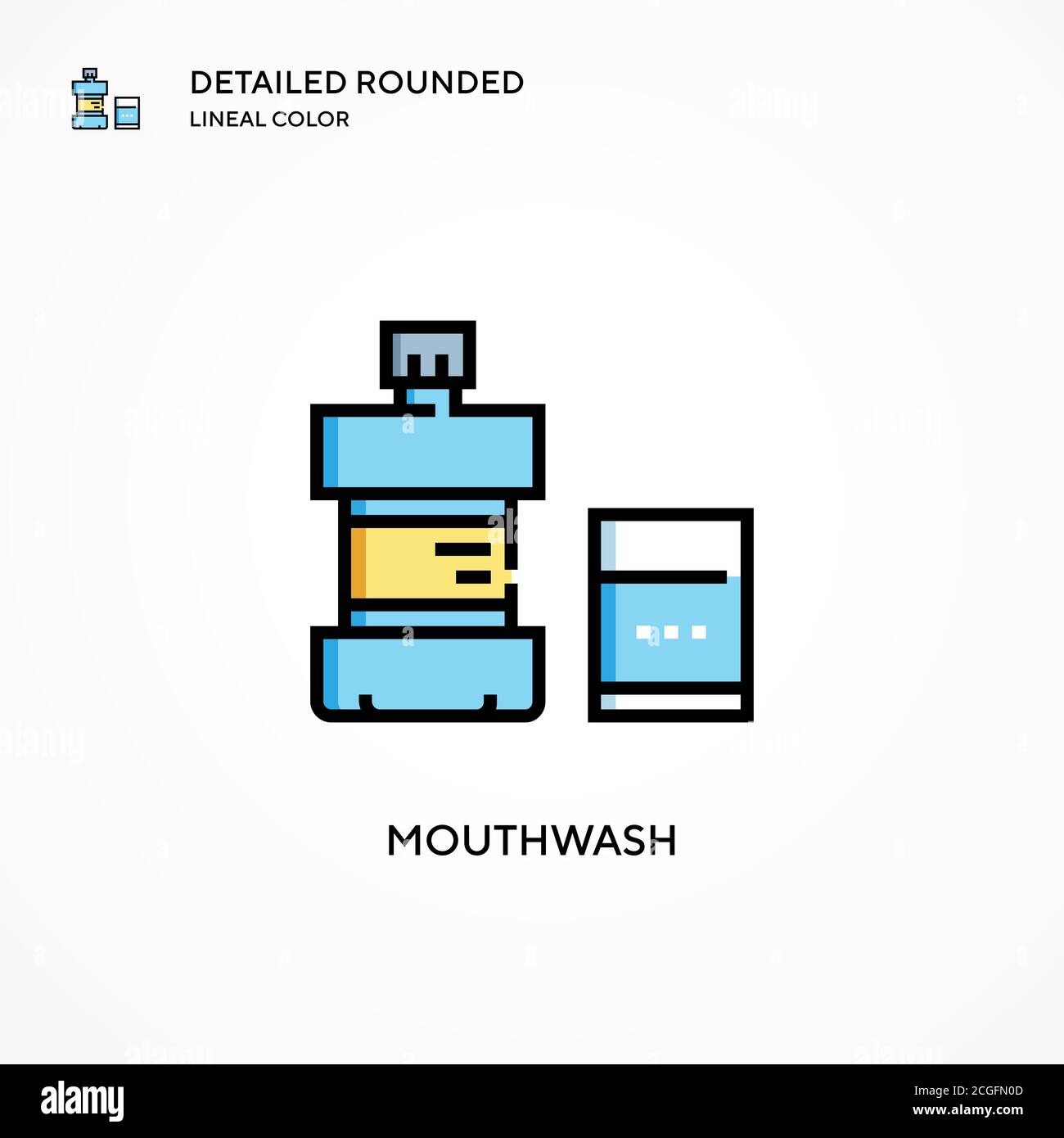 Mouthwash vector icon. Modern vector illustration concepts. Easy to