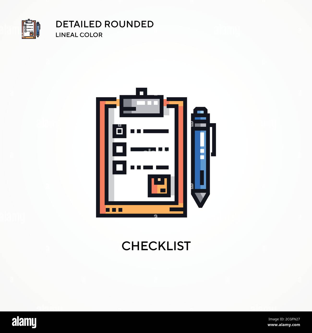 Checklist vector icon. Modern vector illustration concepts. Easy to ...