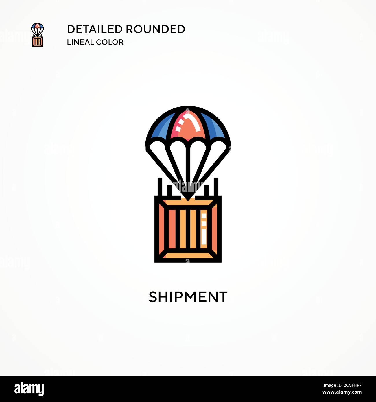Shipment vector icon. Modern vector illustration concepts. Easy to edit ...