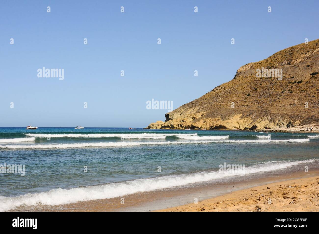 Playazo de Rodalquilar, beautiful beach bay in Cabo de Gata, Almeria, Spain Stock Photo