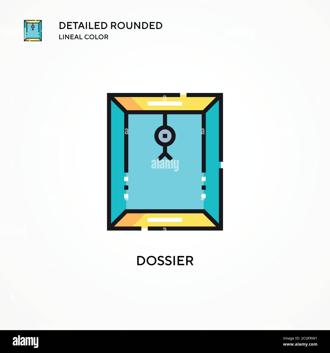 Dossier vector icon. Modern vector illustration concepts. Easy to edit and customize. Stock Vector