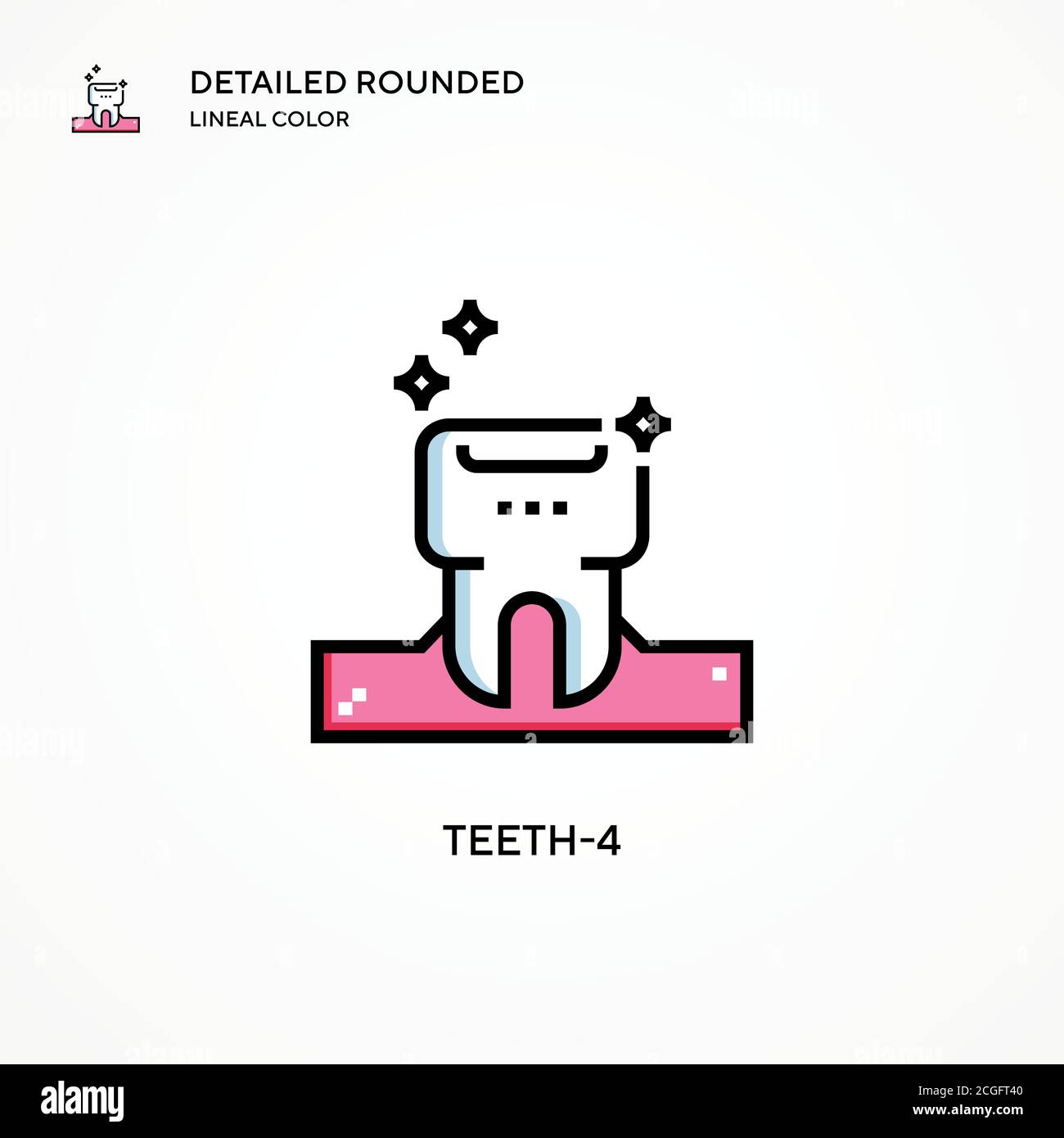 Teeth-4 vector icon. Modern vector illustration concepts. Easy to edit and customize. Stock Vector