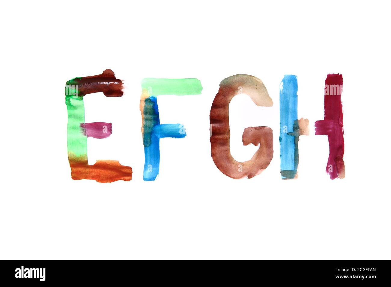 hand painted alphabet isolated on the white background Stock Photo Alamy
