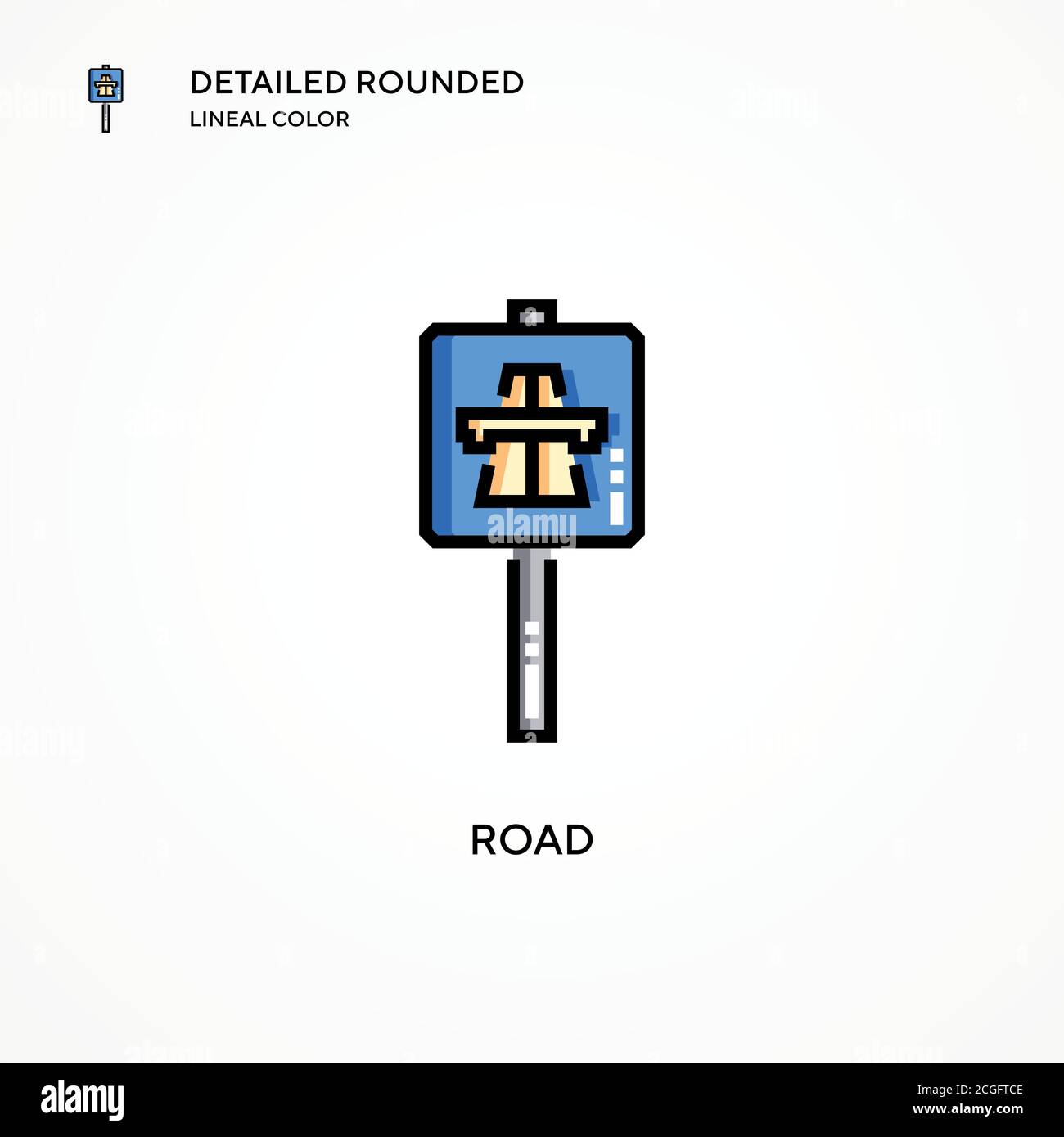Road vector icon. Modern vector illustration concepts. Easy to edit and ...