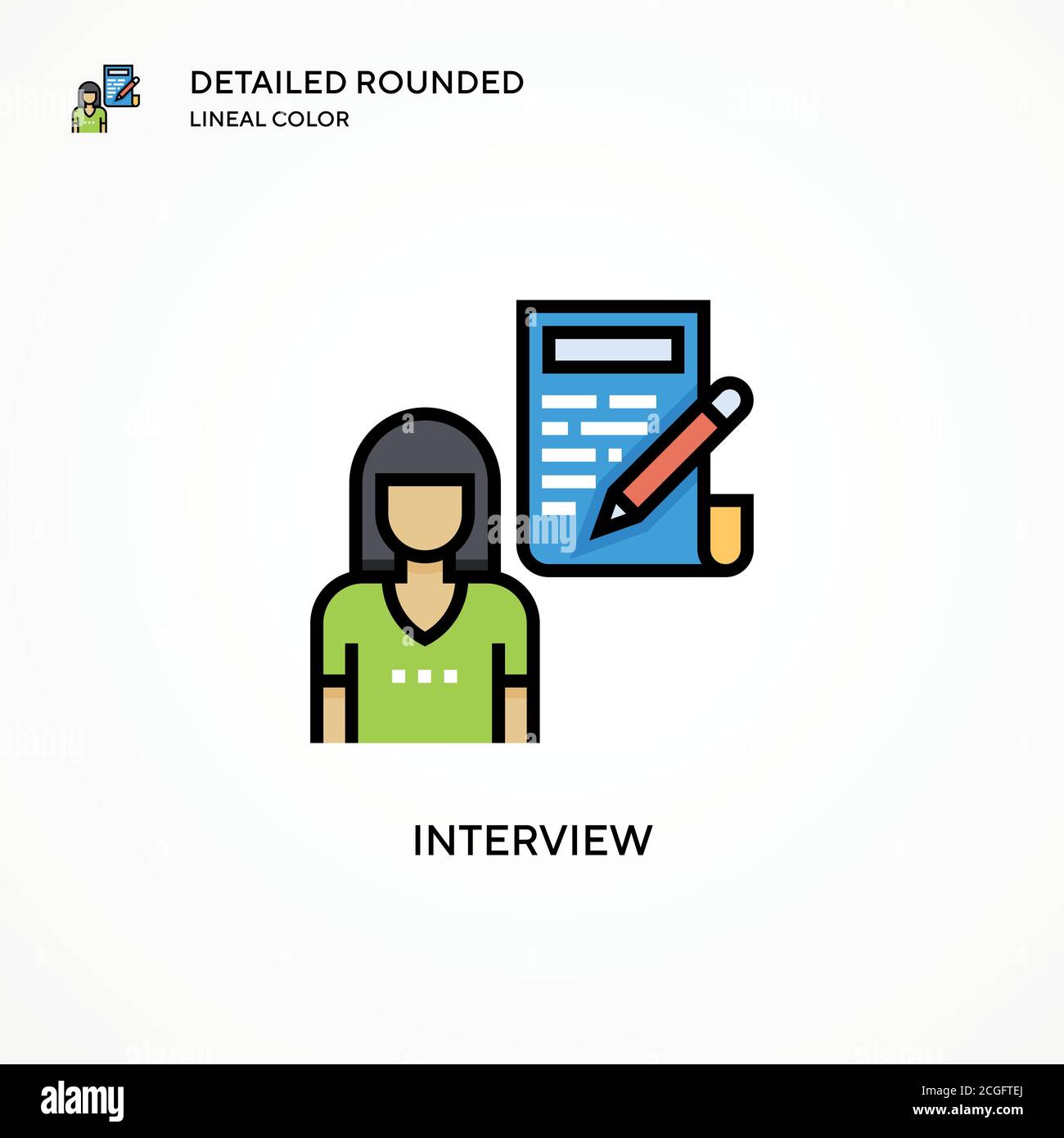 Interview vector icon. Modern vector illustration concepts. Easy to ...