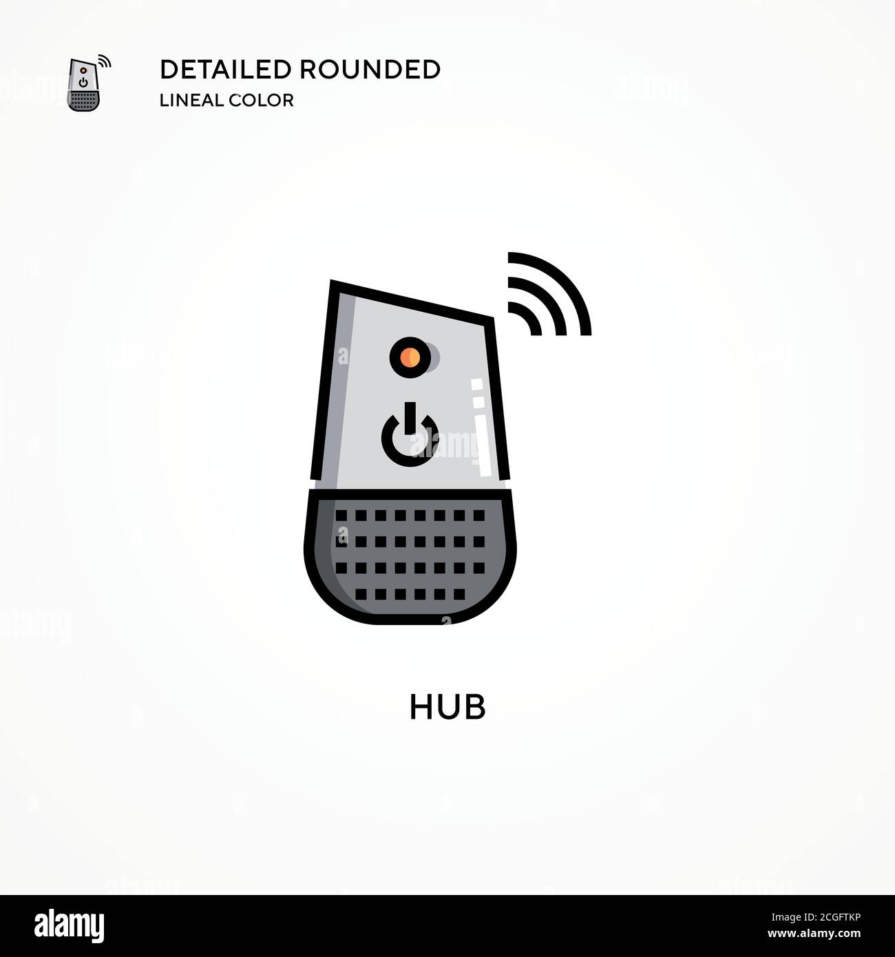 Hub vector icon. Modern vector illustration concepts. Easy to edit and ...