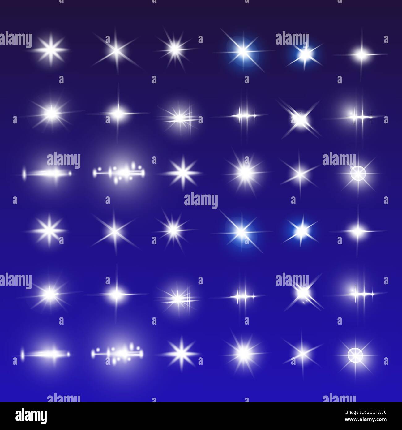 Set of Vector Neon Light Effects. Blue glowing light explodes .Bright ...