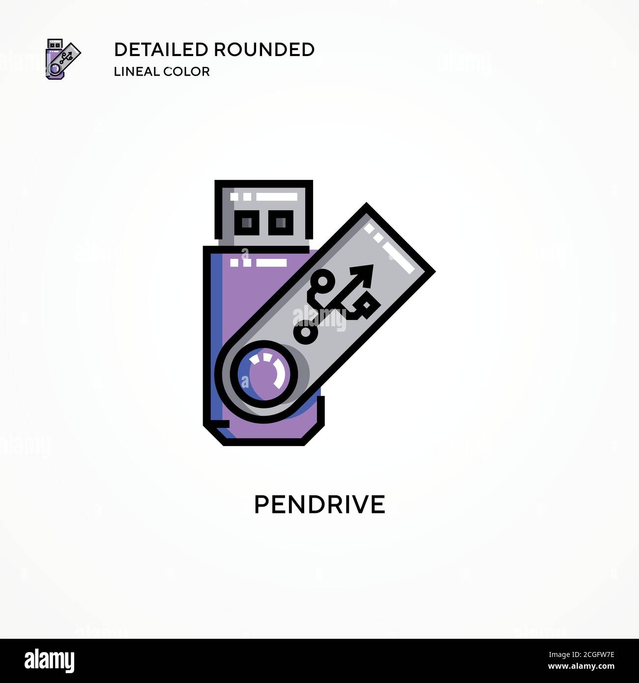 Pendrive vector icon. Modern vector illustration concepts. Easy to edit ...