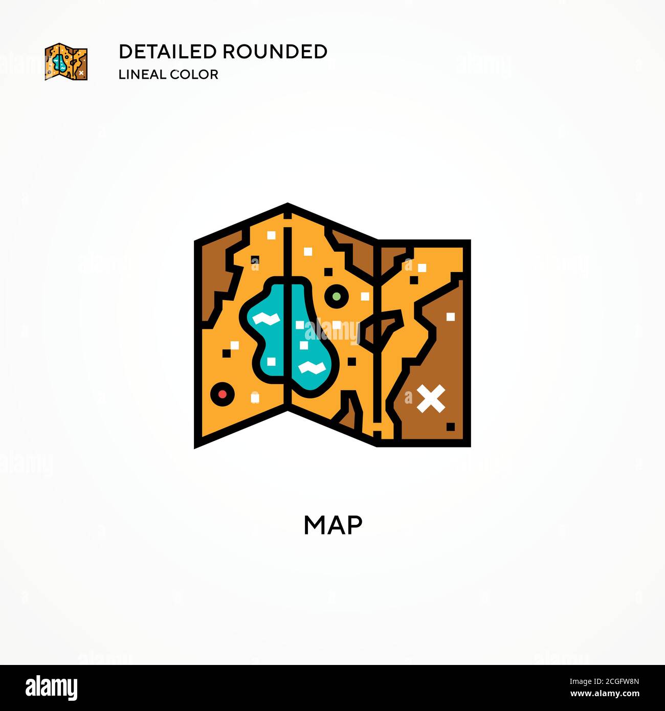 Map vector icon. Modern vector illustration concepts. Easy to edit and ...