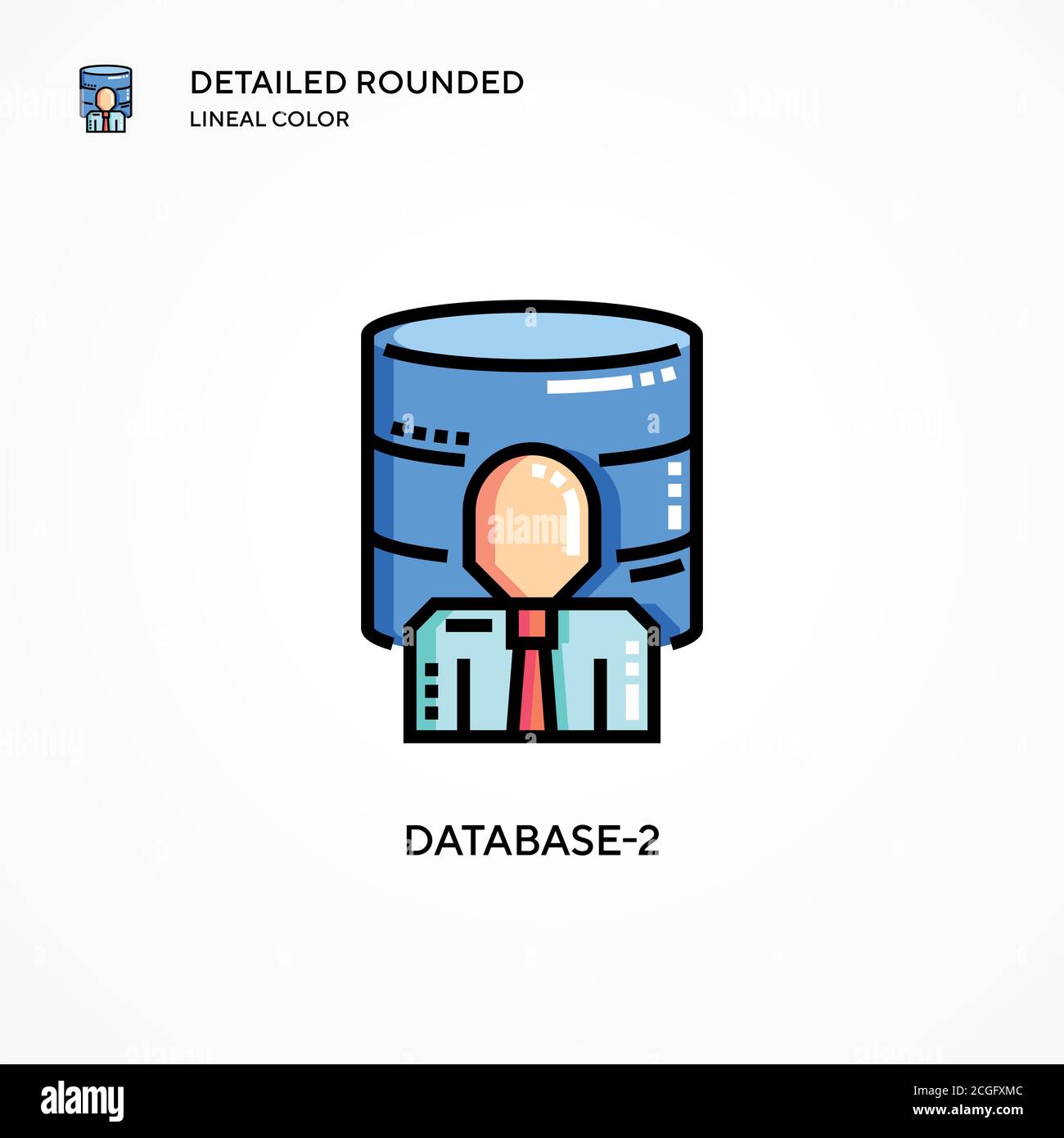 Database-2 vector icon. Modern vector illustration concepts. Easy to ...