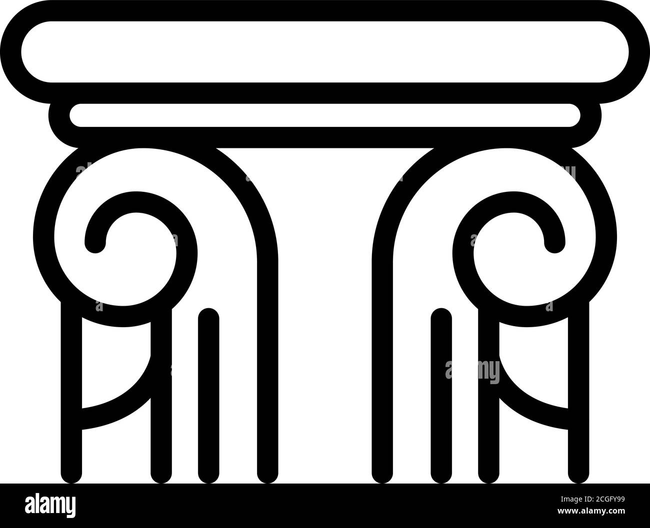 Greek column icon, outline style Stock Vector Image & Art - Alamy