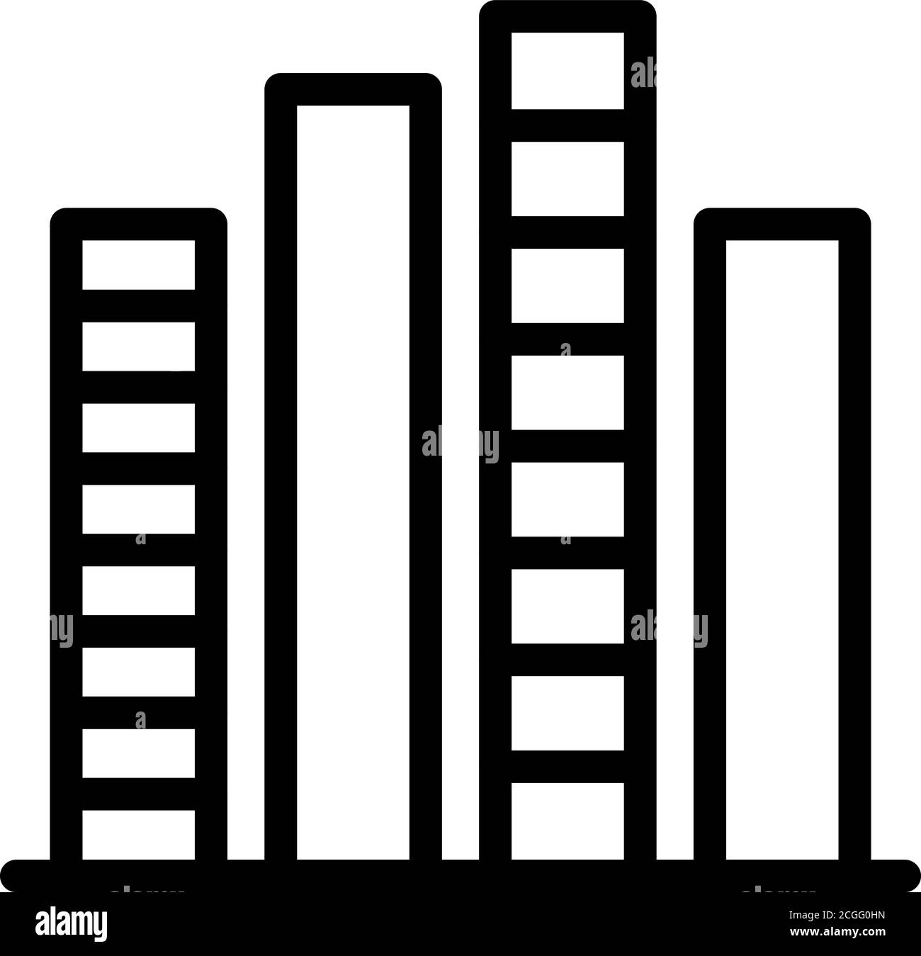 Podcast equalizer icon, outline style Stock Vector