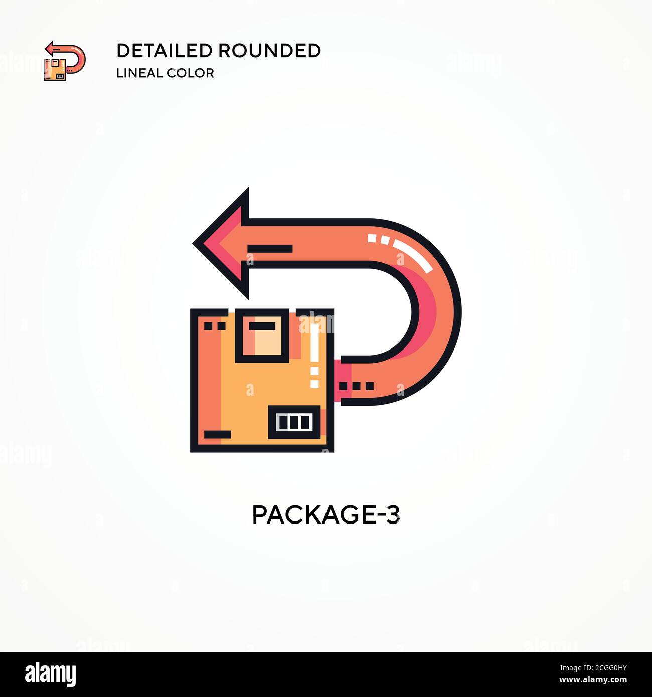 Package-3 vector icon. Modern vector illustration concepts. Easy to edit and customize. Stock Vector