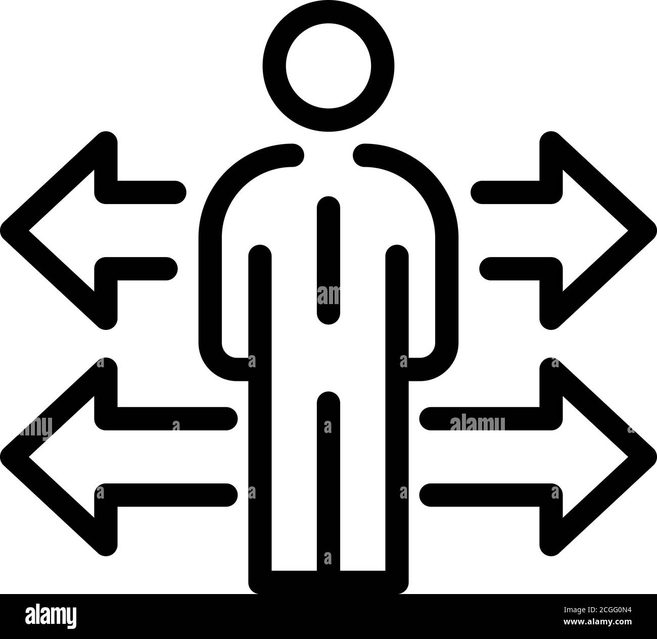 Outsource direction icon, outline style Stock Vector