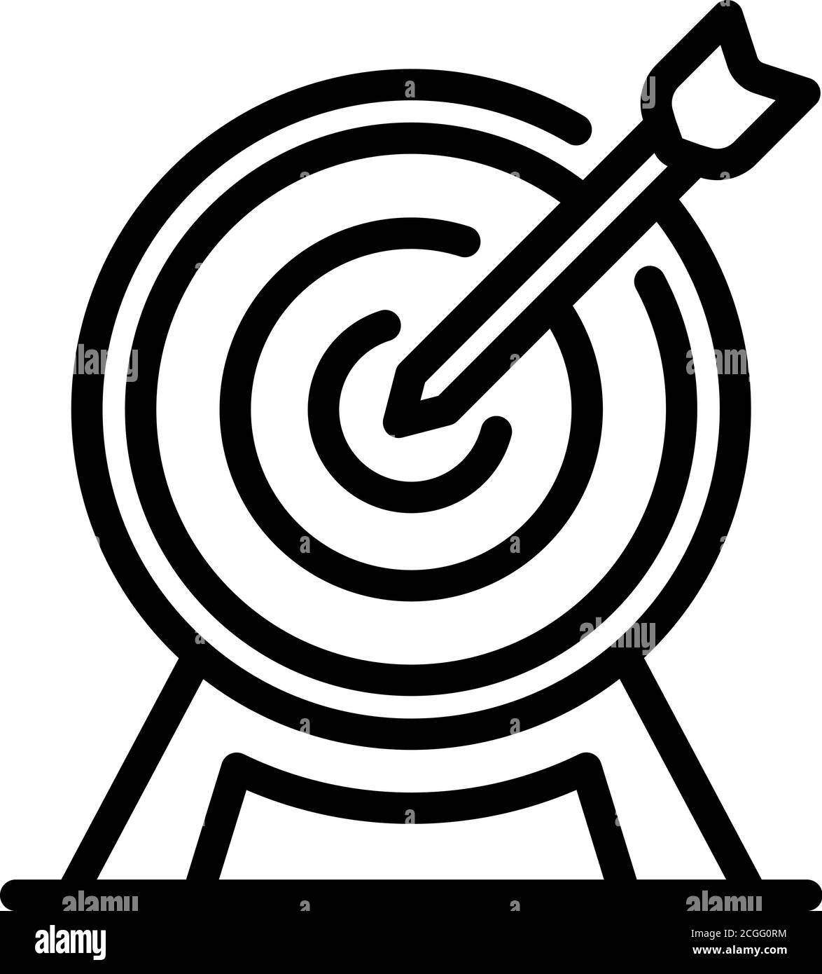 Outsource target icon, outline style Stock Vector
