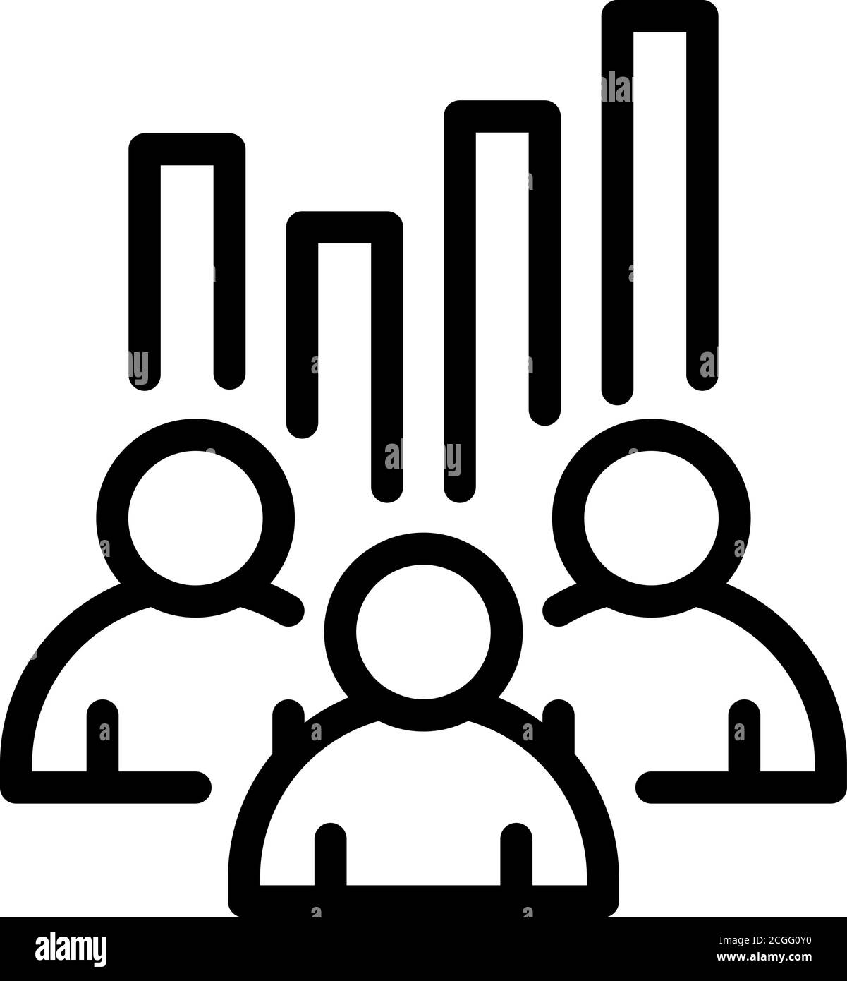 Outsource teamwork icon, outline style Stock Vector