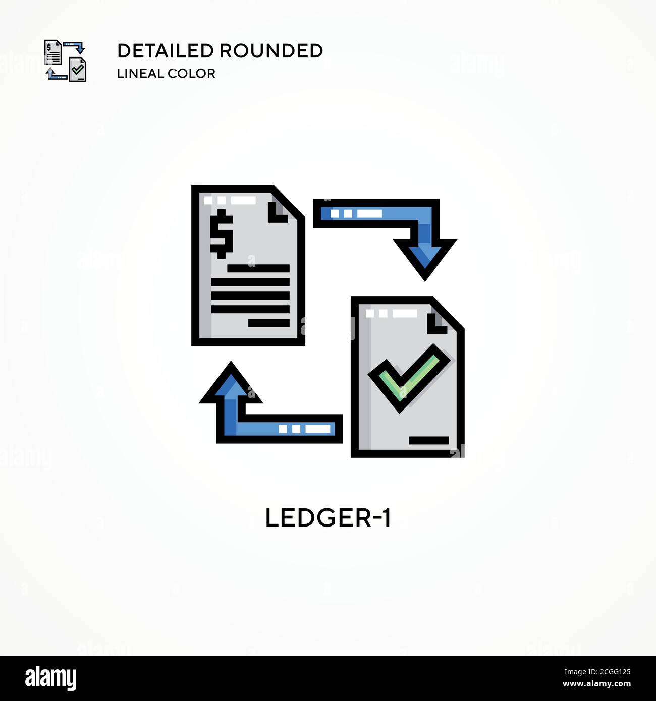 Ledger-1 vector icon. Modern vector illustration concepts. Easy to edit and customize. Stock Vector