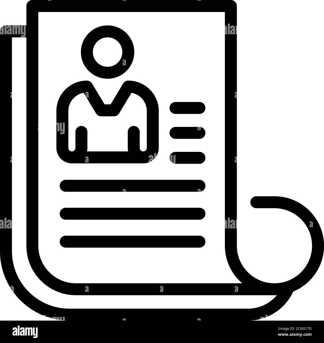 Outsource papers icon, outline style Stock Vector
