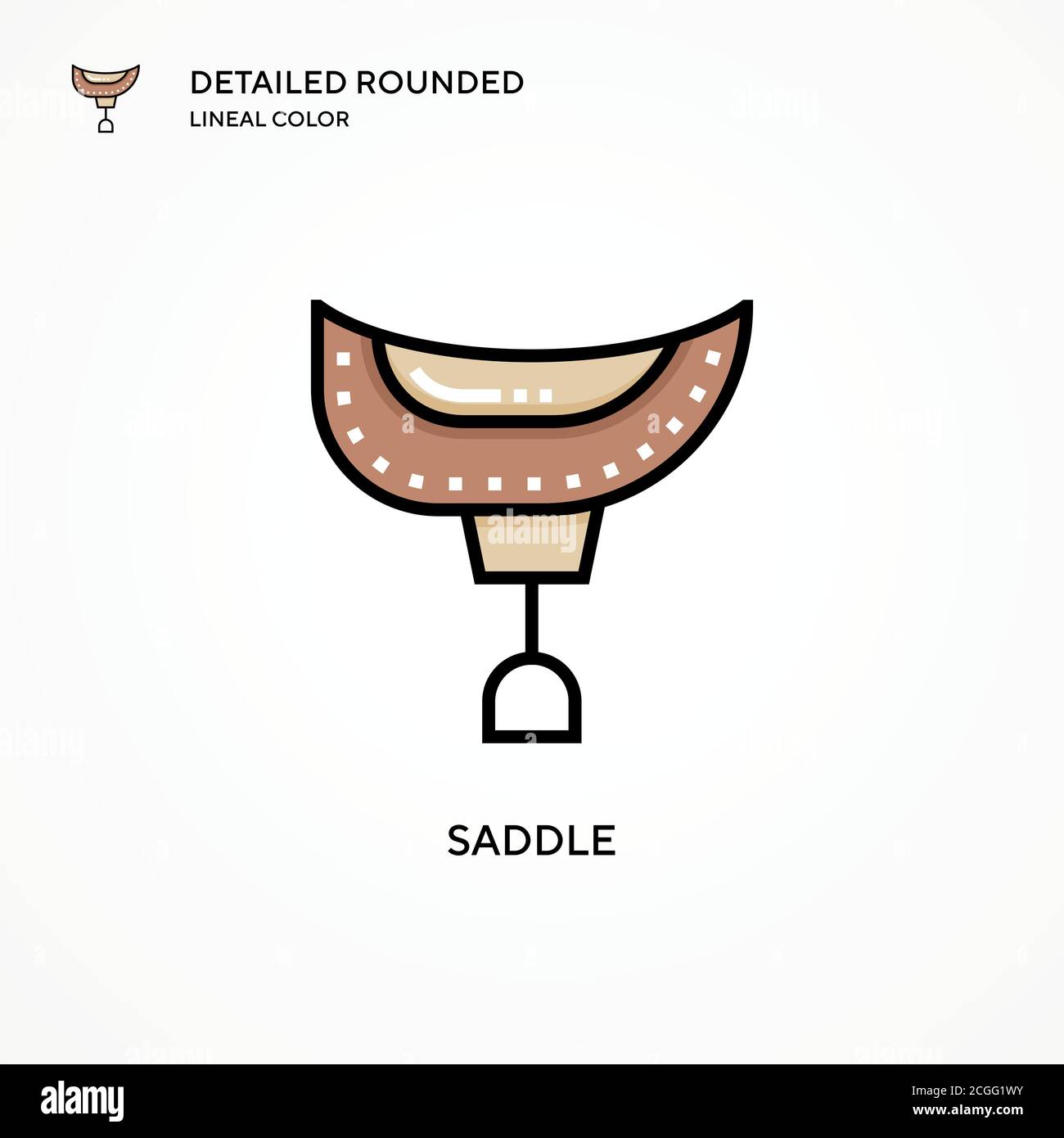 Saddle vector icon. Modern vector illustration concepts. Easy to edit and customize. Stock Vector