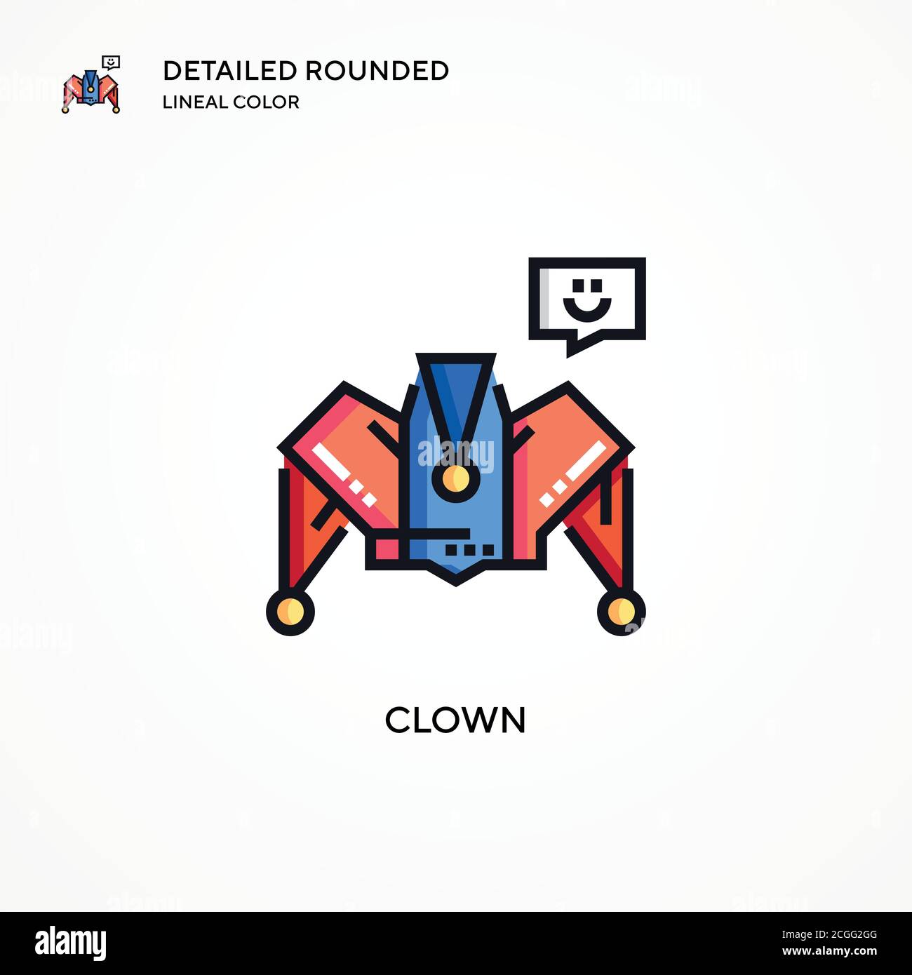 Clown vector icon. Modern vector illustration concepts. Easy to edit ...