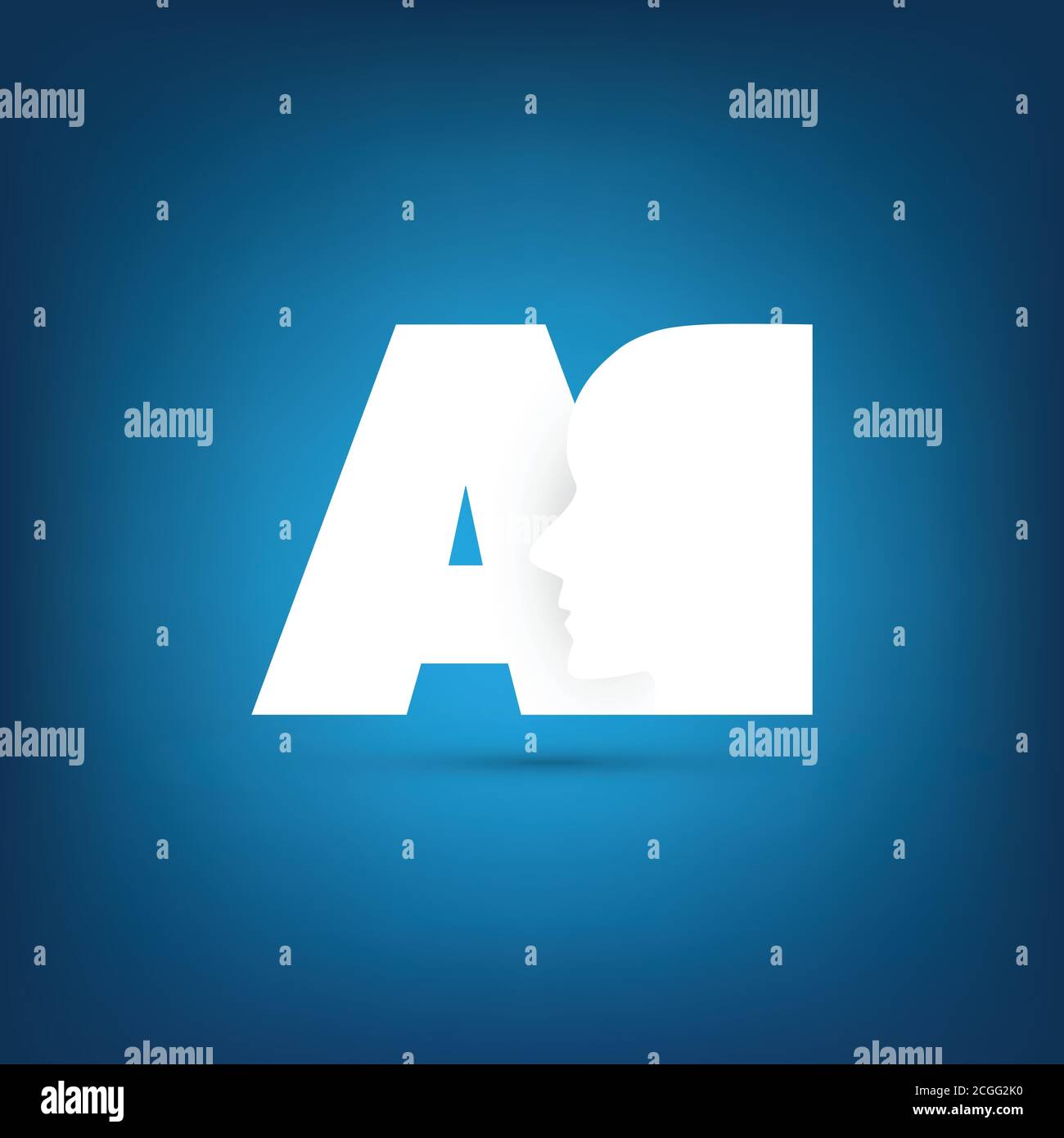 AI, Deep Learning and Future Technology Concept Design. Stock Vector