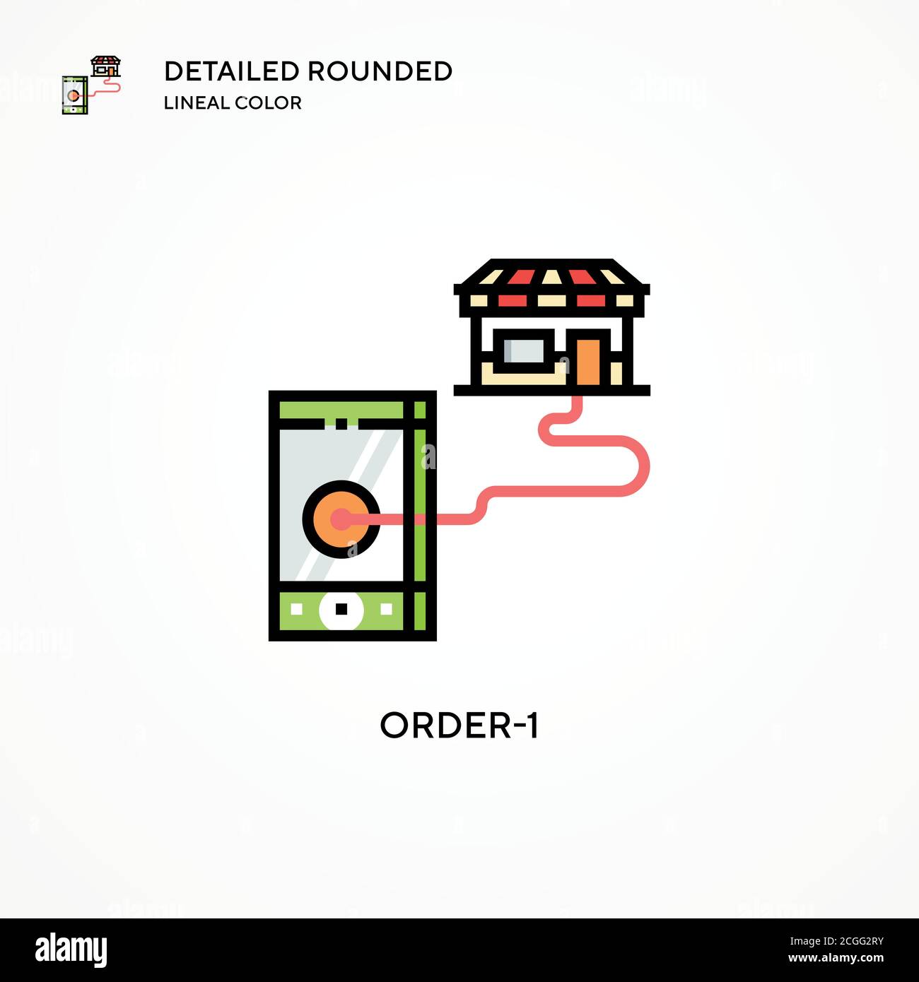 Order-1 vector icon. Modern vector illustration concepts. Easy to edit and customize. Stock Vector
