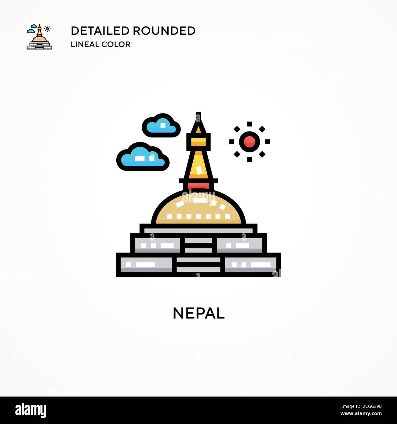Nepal vector icon. Modern vector illustration concepts. Easy to edit ...