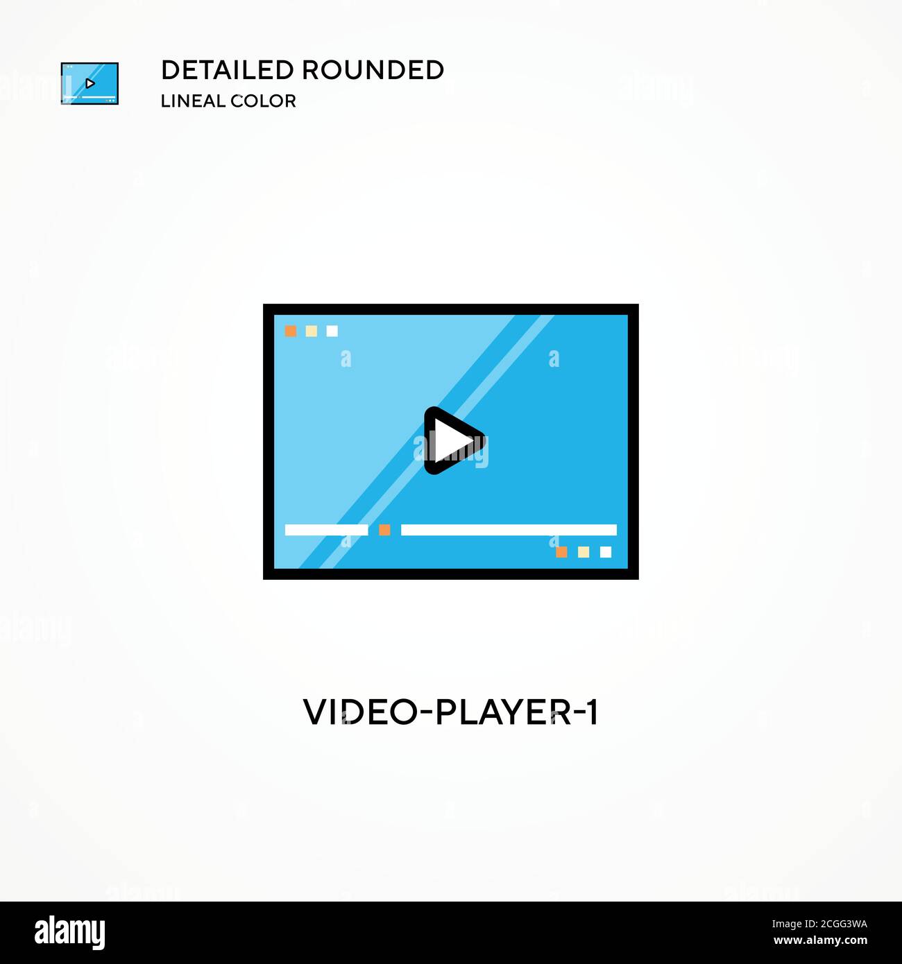 Video-player-1 vector icon. Modern vector illustration concepts. Easy ...