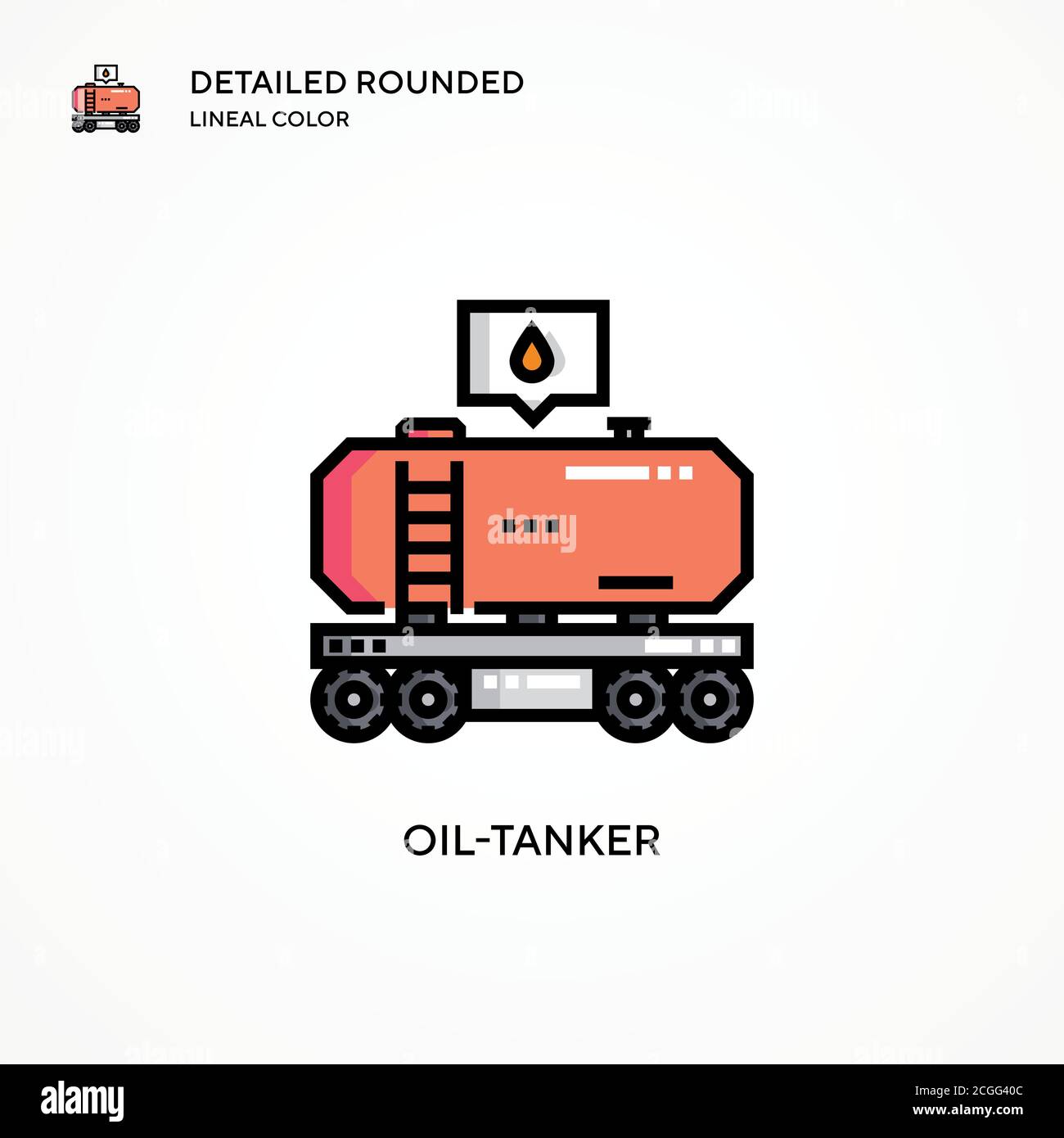 Oil-tanker vector icon. Modern vector illustration concepts. Easy to edit and customize. Stock Vector