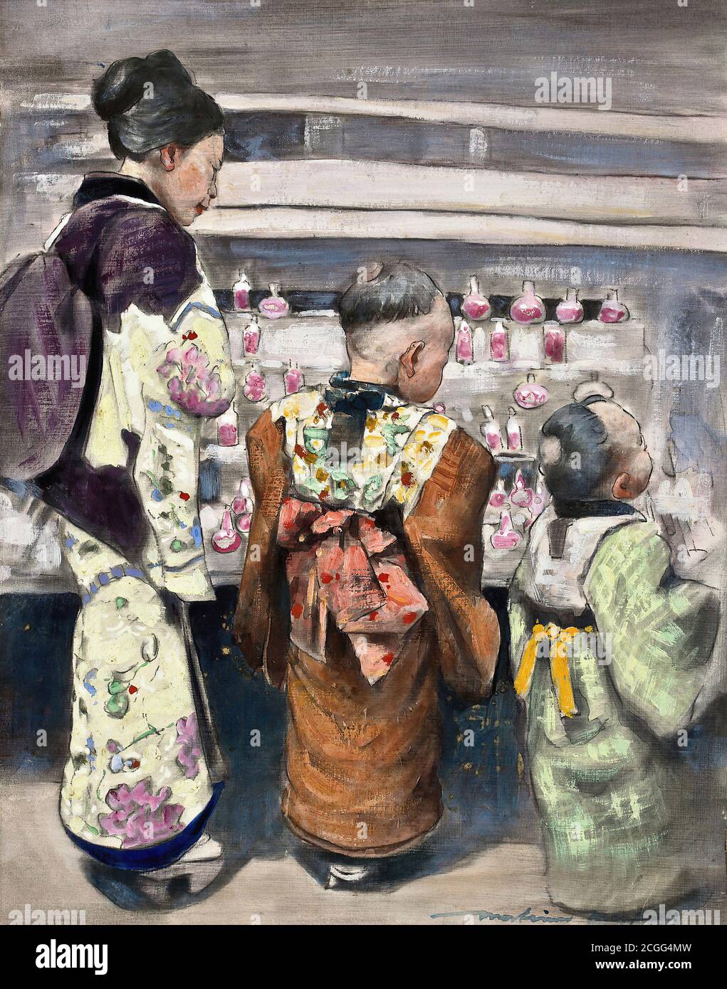 Menpes Mortimer Luddington - at the Sugar Water Stall - British School - 19th  Century Stock Photo