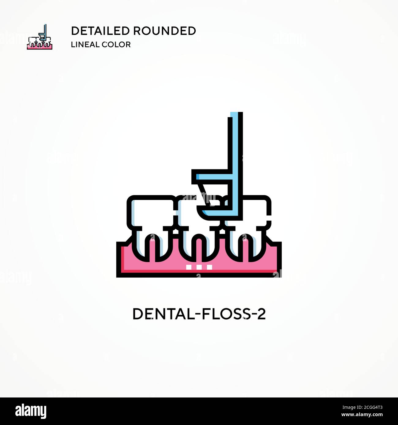 Dental-floss-2 vector icon. Modern vector illustration concepts. Easy ...