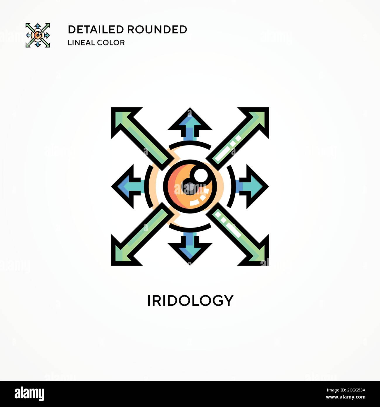 Iridology vector icon. Modern vector illustration concepts. Easy to edit and customize. Stock Vector