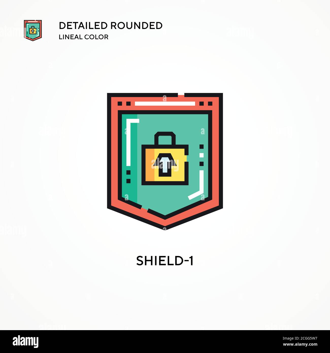 Shield-1 vector icon. Modern vector illustration concepts. Easy to edit and customize. Stock Vector