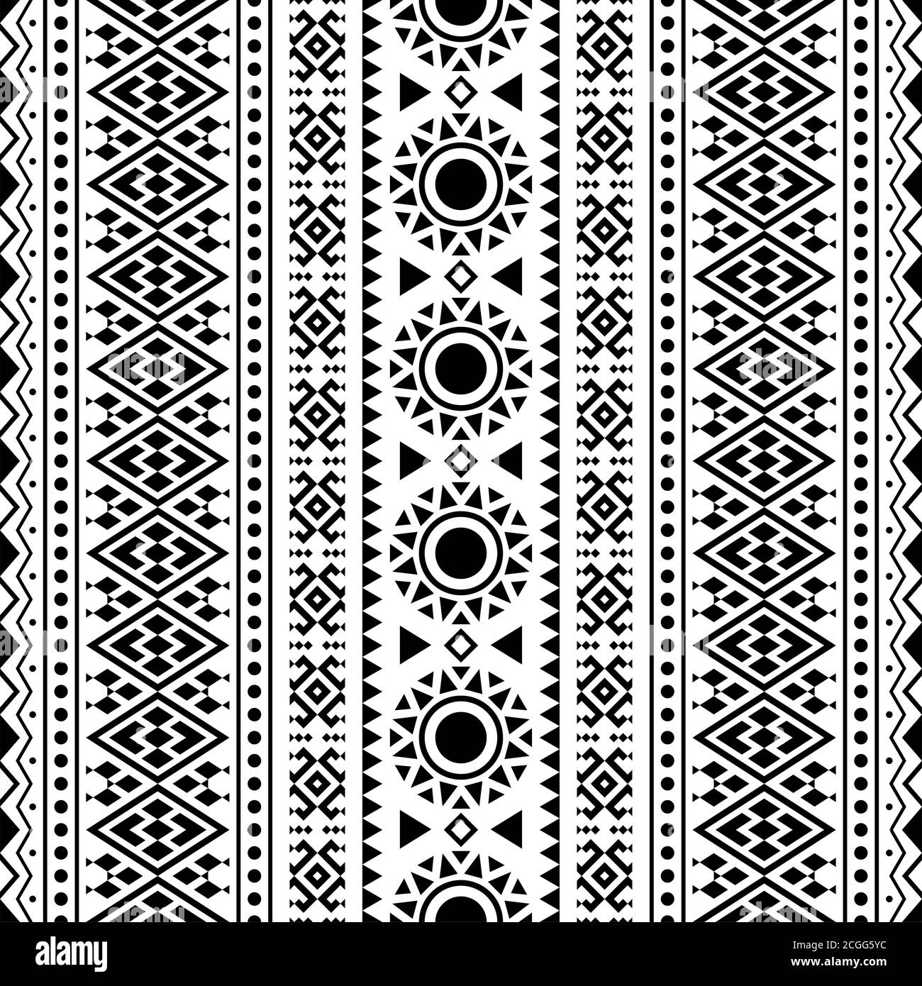 Tribal ethnic vector texture. Seamless striped pattern in Aztec style ...